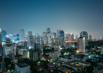 aerial photography of city buildings