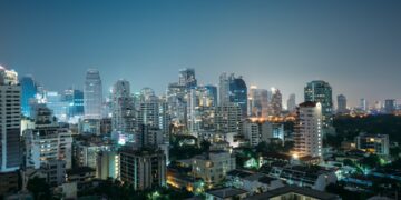 aerial photography of city buildings