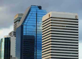 Contemporary skyscrapers in Bangkok's urban skyline, showcasing modern architecture.