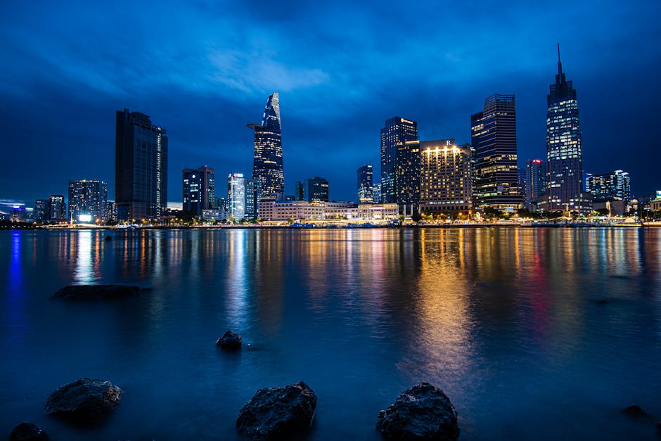 Skyline moderne de Hô Chi Minh-Ville au Vietnam avec gratte-ciels